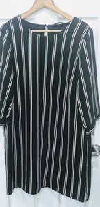 Vero Moda 3/4 sleeve dress black with stripes